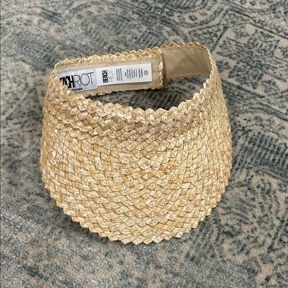 Beach Riot‎ Woven Straw Adjustable Visor Beach riot straw visor - Gem main image 2
